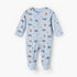 Juniors Cotton Crew Neck Long Sleeves Sleepsuit with Safari Print - Blue / 9-12 mths