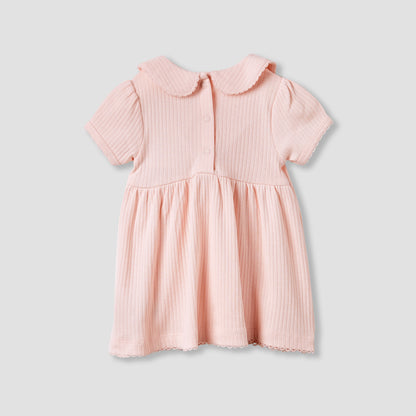 Juniors Embroidered Collared A-line Dress
