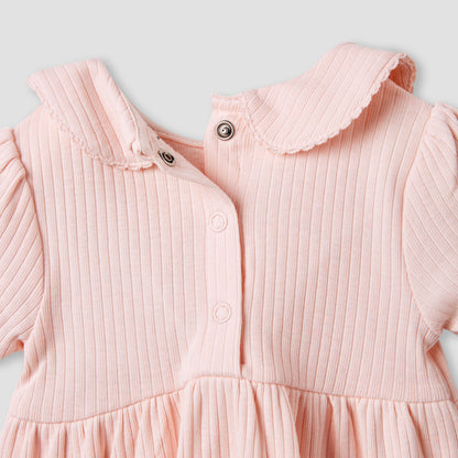 Juniors Embroidered Collared A-line Dress