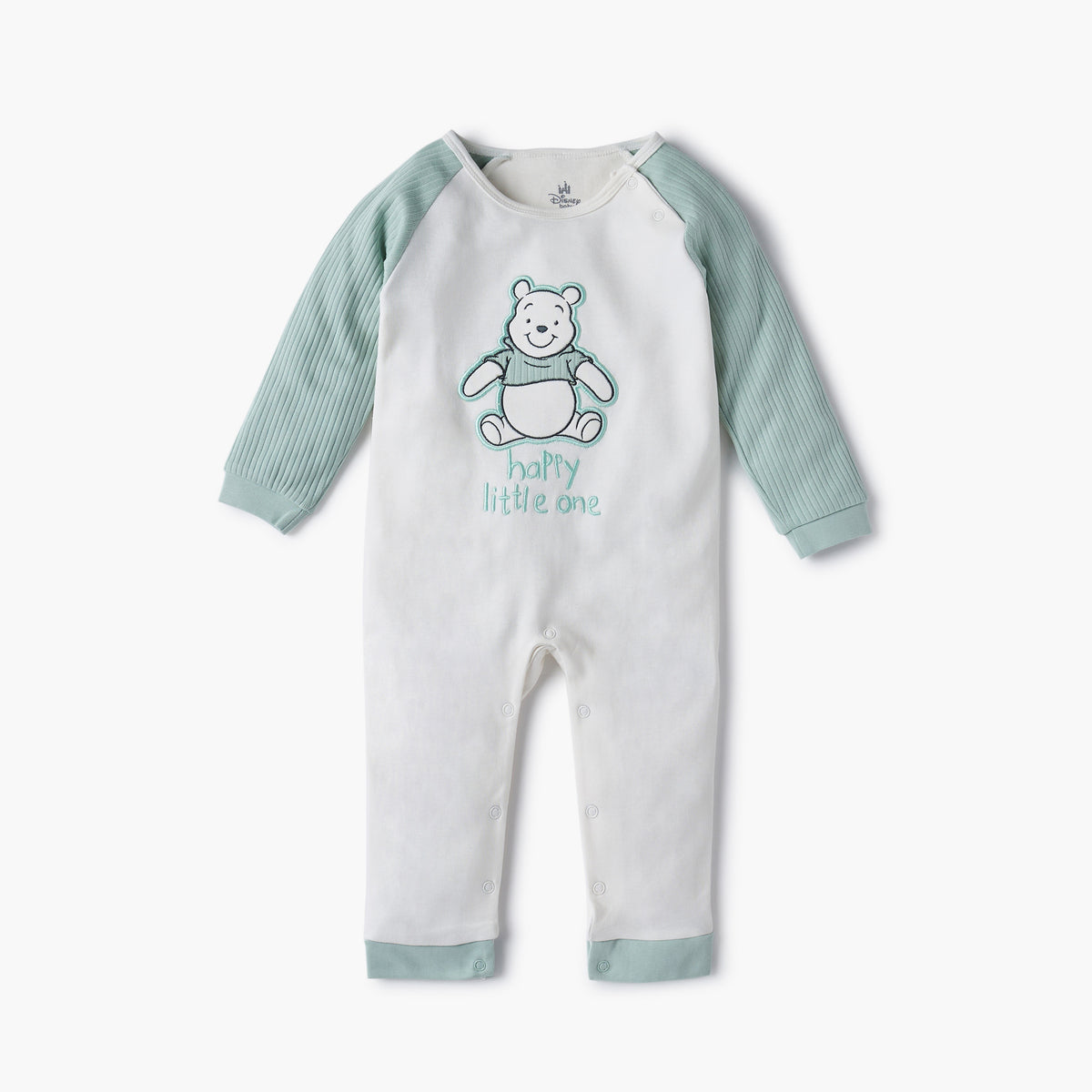 Disney Winnie The Pooh Embroidered Sleepsuit with Long Sleeves