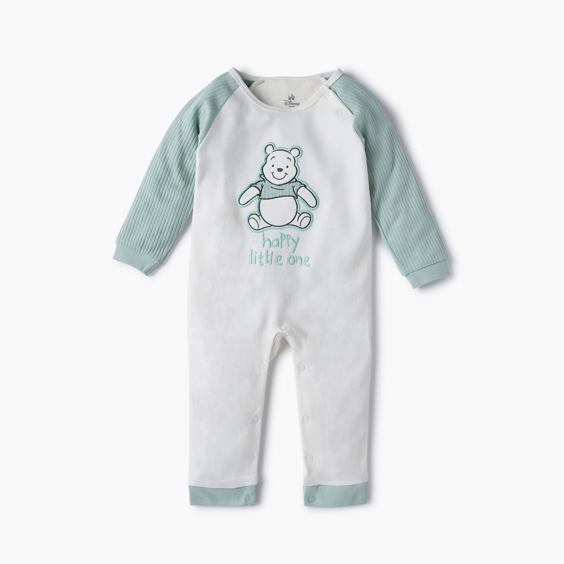 Disney Winnie The Pooh Embroidered Sleepsuit with Long Sleeves - Multicolour / 12-18 mths