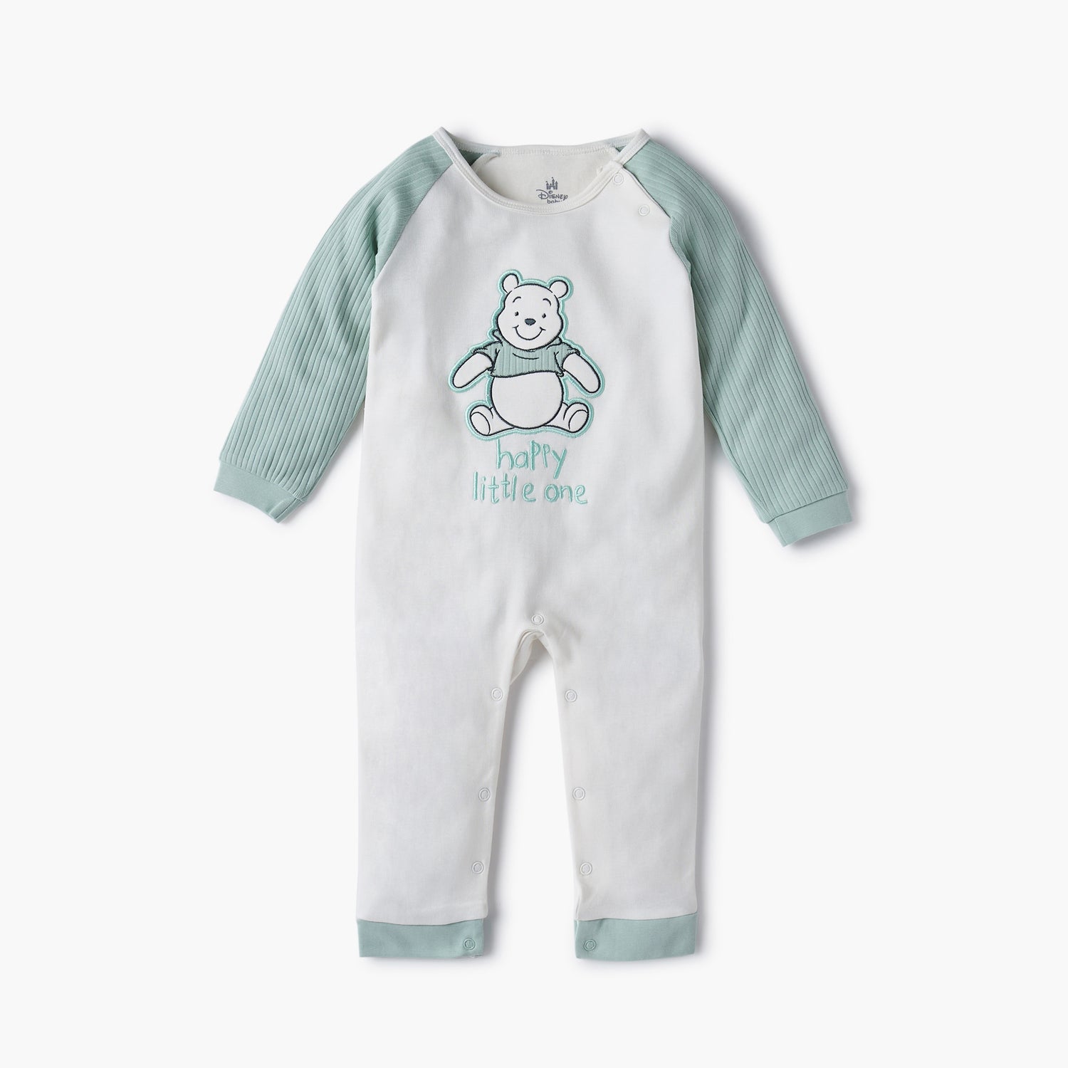 Disney Winnie The Pooh Embroidered Sleepsuit with Long Sleeves - Multicolour / 12-18 mths