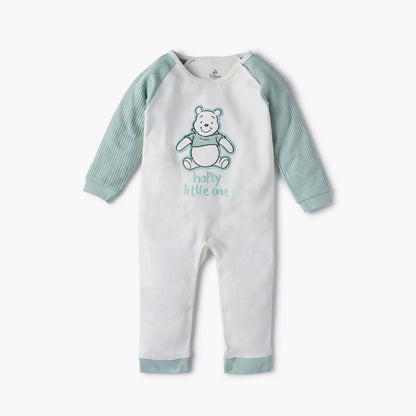Disney Winnie The Pooh Embroidered Sleepsuit with Long Sleeves - Multicolour / 12-18 mths