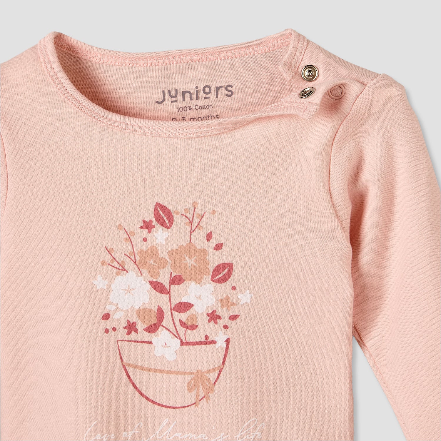 Set of 3 Juniors Cotton Round Neck Pyjama Set with Floral Print