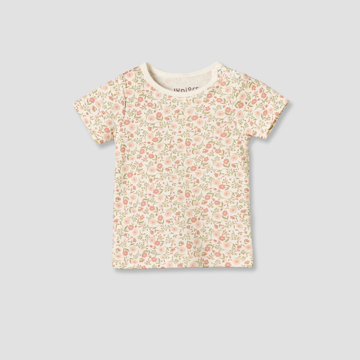 Set of 3 Juniors Cotton Round Neck Pyjama Set with Floral Print