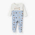 Juniors Cotton Crew Neck Long Sleeves Sleepsuit with Safari Print - Blue / 9-12 mths