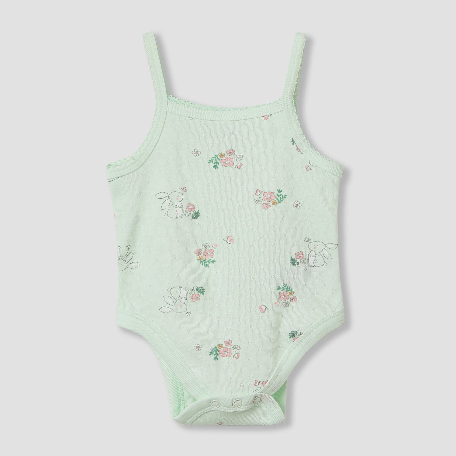 Juniors Floral Print Sleeveless Bodysuit - Set of 2