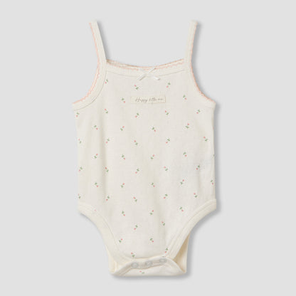 Juniors Floral Print Sleeveless Bodysuit - Set of 2