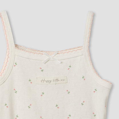 Juniors Floral Print Sleeveless Bodysuit - Set of 2