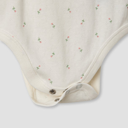 Juniors Floral Print Sleeveless Bodysuit - Set of 2