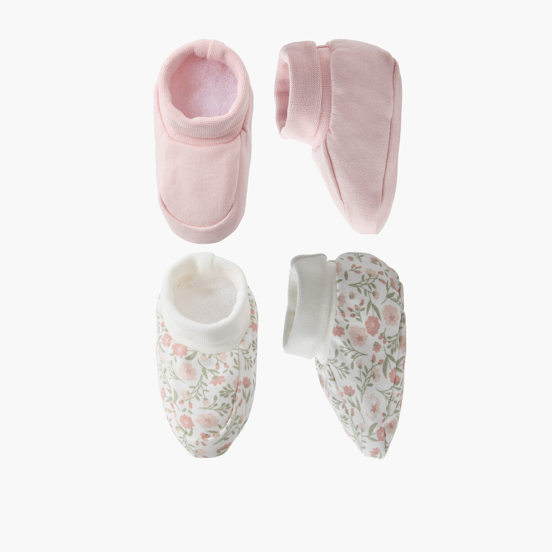 Pack of 2 Juniors Booties with Rolled Hem - Multicolour / 0-6 mths
