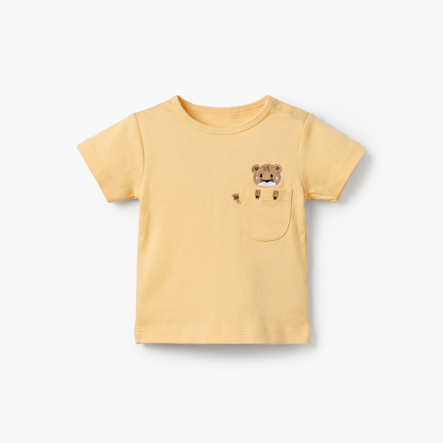 Juniors Crew Neck Short Sleeves T-shirt and Shorts Set with Safari Print