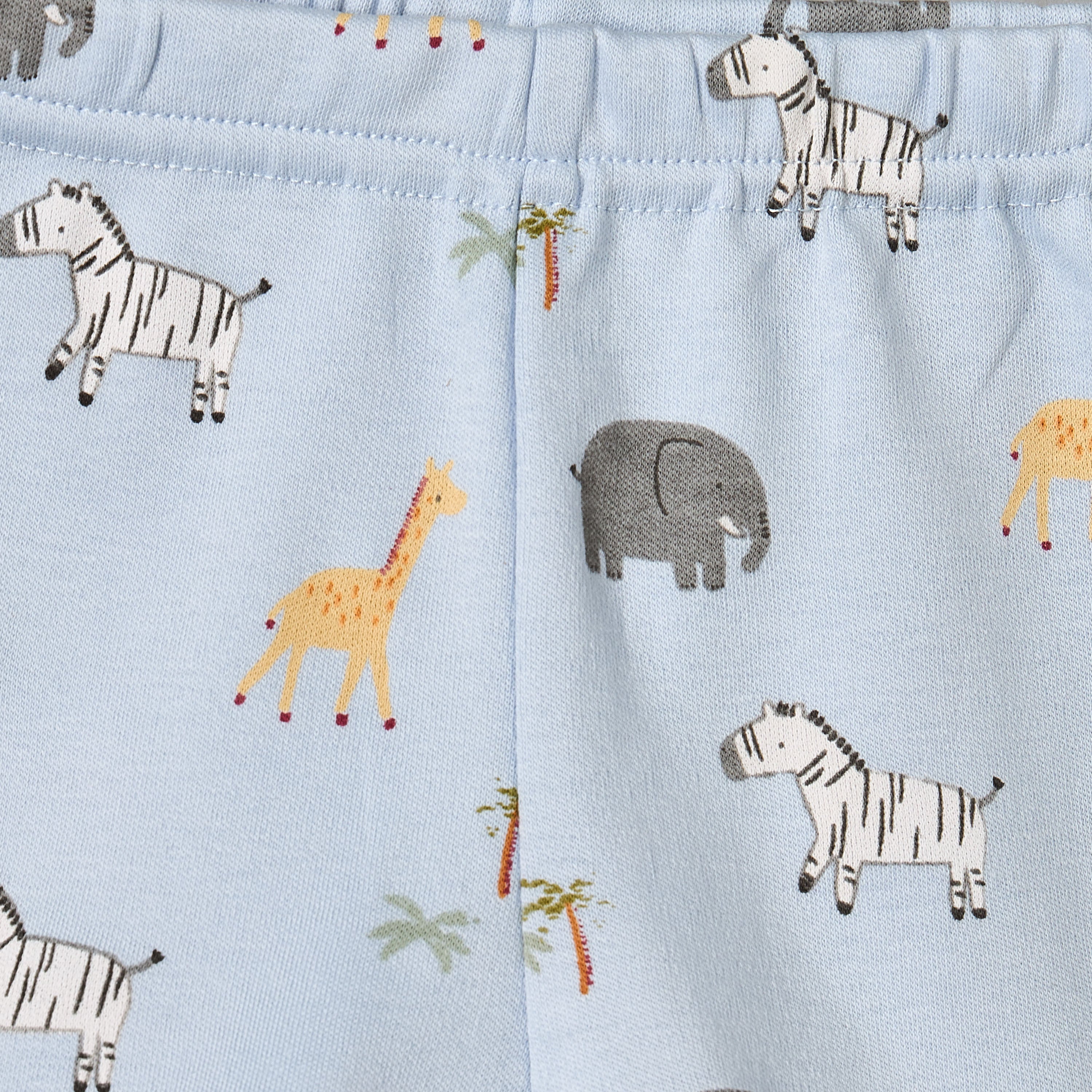 Juniors Crew Neck Short Sleeves T-shirt and Shorts Set with Safari Print