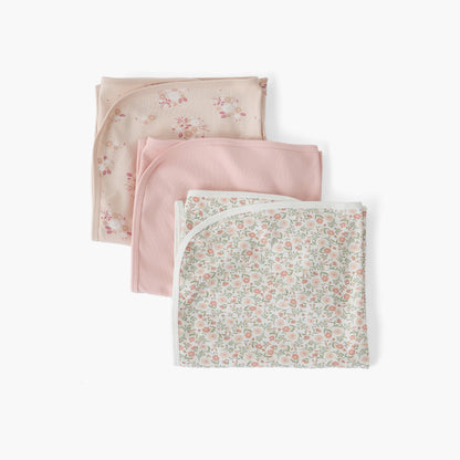 Pack of 3 Juniors Receiving Blanket with Assorted Print