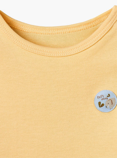 Pack of 2 Juniors Crew Neck Sleeveless Bodysuit with Safari Print-baby-boys-clothing-bodysuits-image-5