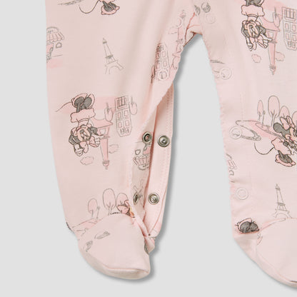 Disney Minnie Mouse Print Sleepsuit with Long Sleeves