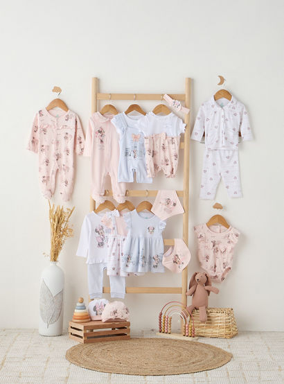 Disney Minnie Mouse Print Sleepsuit with Long Sleeves-baby-girls-clothing-nightwear-sleepsuits-image-5