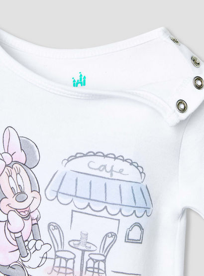 Disney Minnie Mouse Print Sleepsuit with Ruffle and Long Sleeves-baby-girls-clothing-nightwear-sleepsuits-image-3