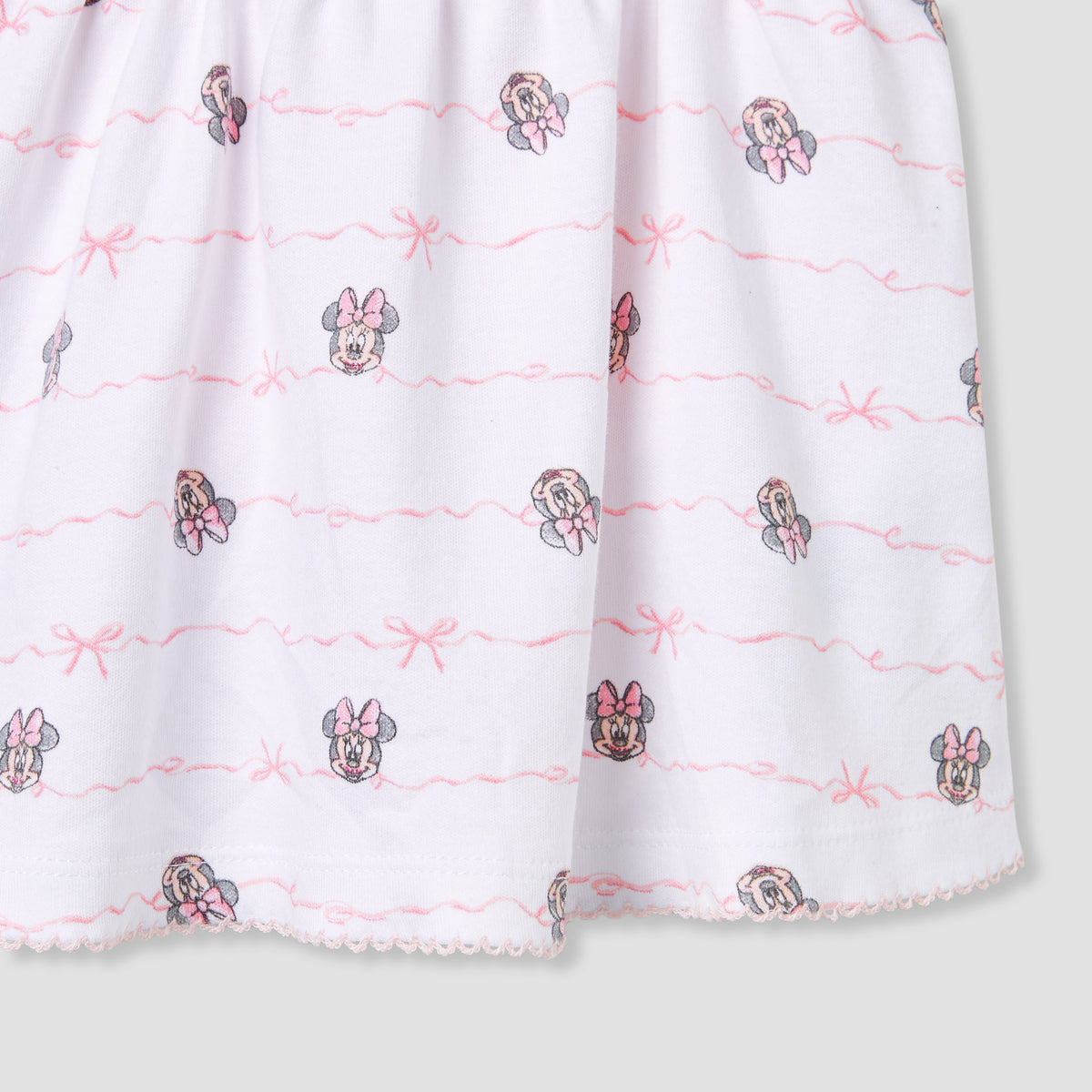 Disney Minnie Mouse Print Dungaree Dress and T-shirt Set