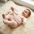 Juniors Cotton Crew Neck Long Sleeves Sleepsuit with Leaf Print