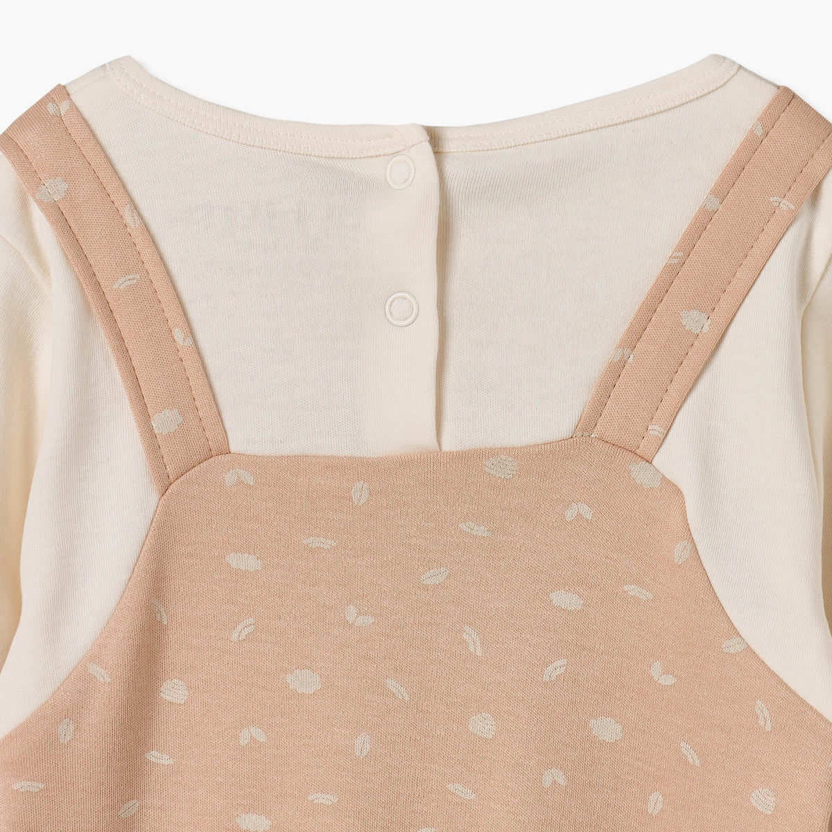 Juniors Cotton Crew Neck Long Sleeves Sleepsuit with Leaf Print