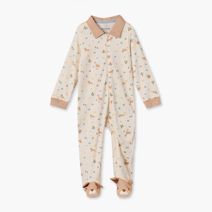 Juniors Cotton Collared Long Sleeves Sleepsuit