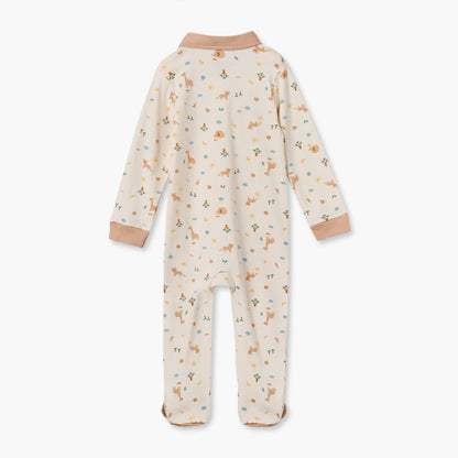 Juniors Cotton Collared Long Sleeves Sleepsuit