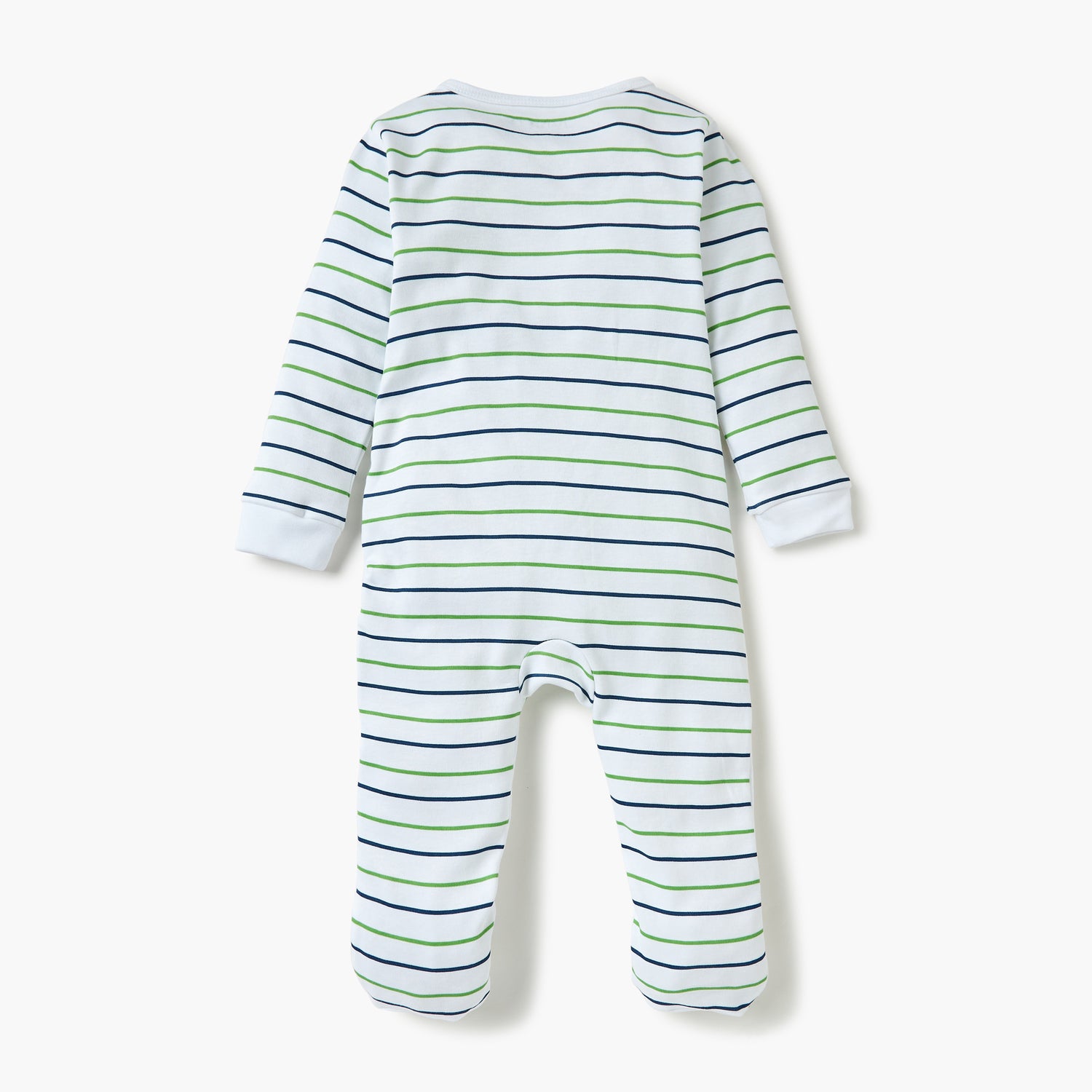 Juniors Dinosaur Print Sleepsuit with Long Sleeves and Button Closure