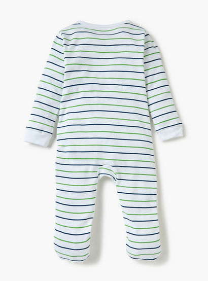 Juniors Dinosaur Print Sleepsuit with Long Sleeves and Button Closure-baby-boys-clothing-nightwear-sleepsuits-image-2