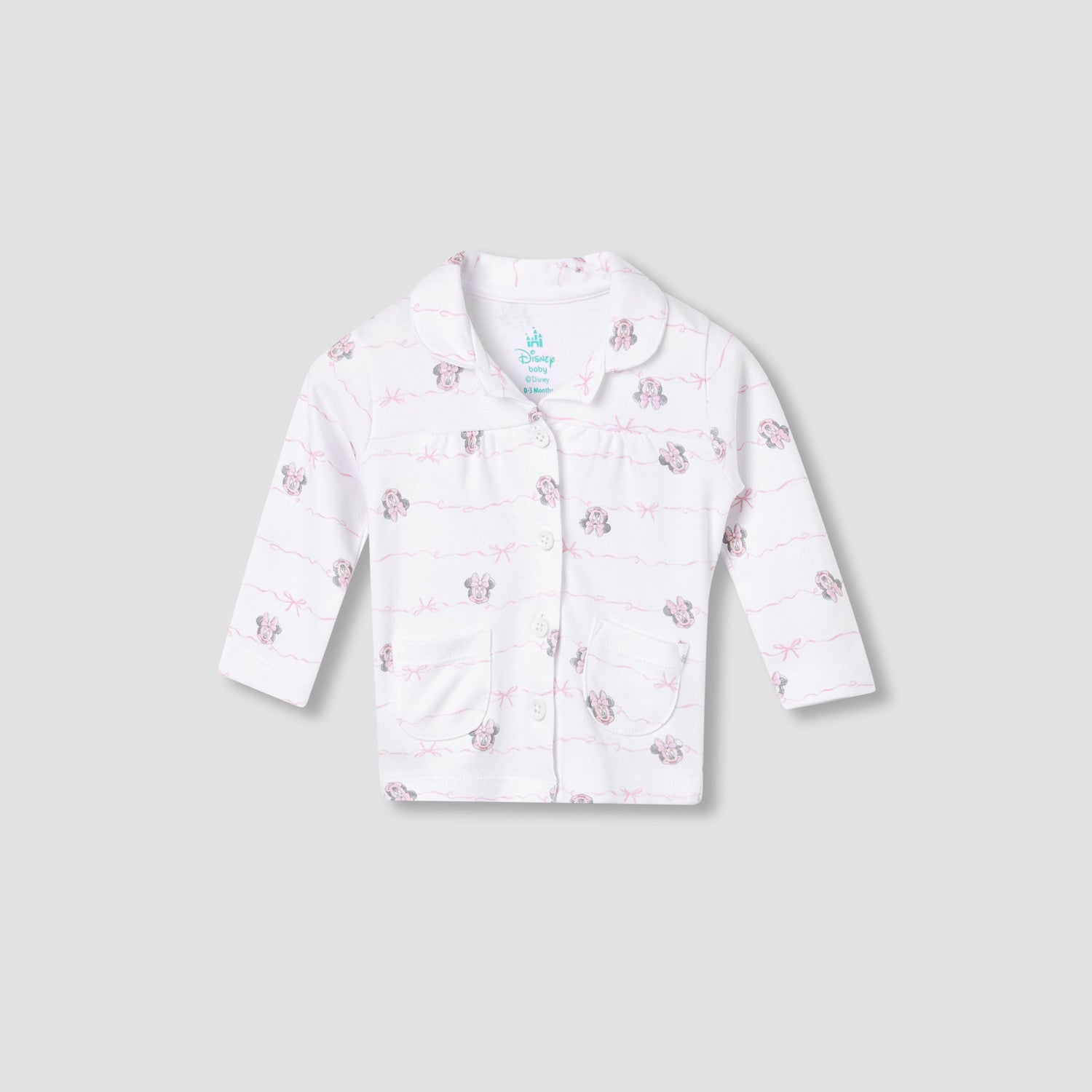 Disney Minnie Mouse Print Shirt and Pyjama Set