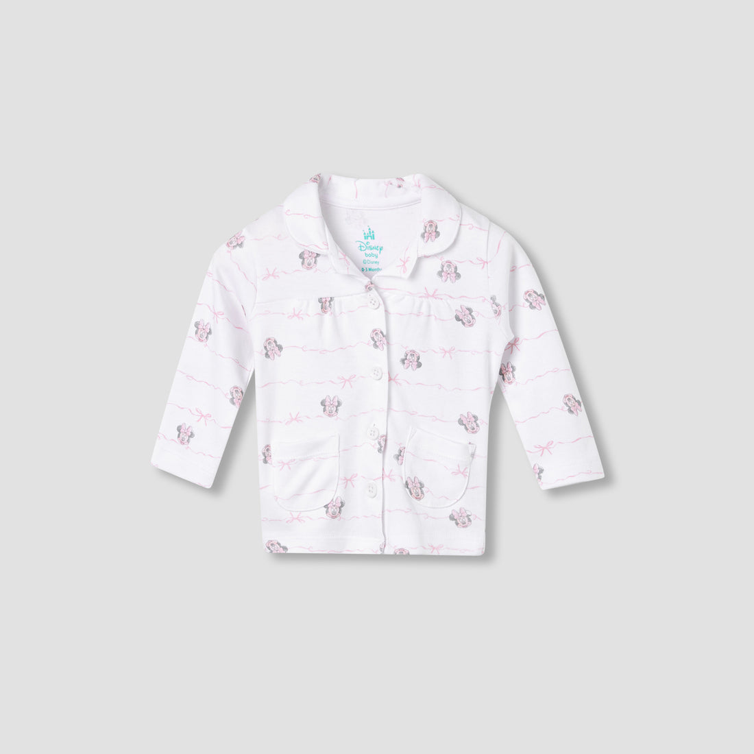 Disney Minnie Mouse Print Shirt and Pyjama Set