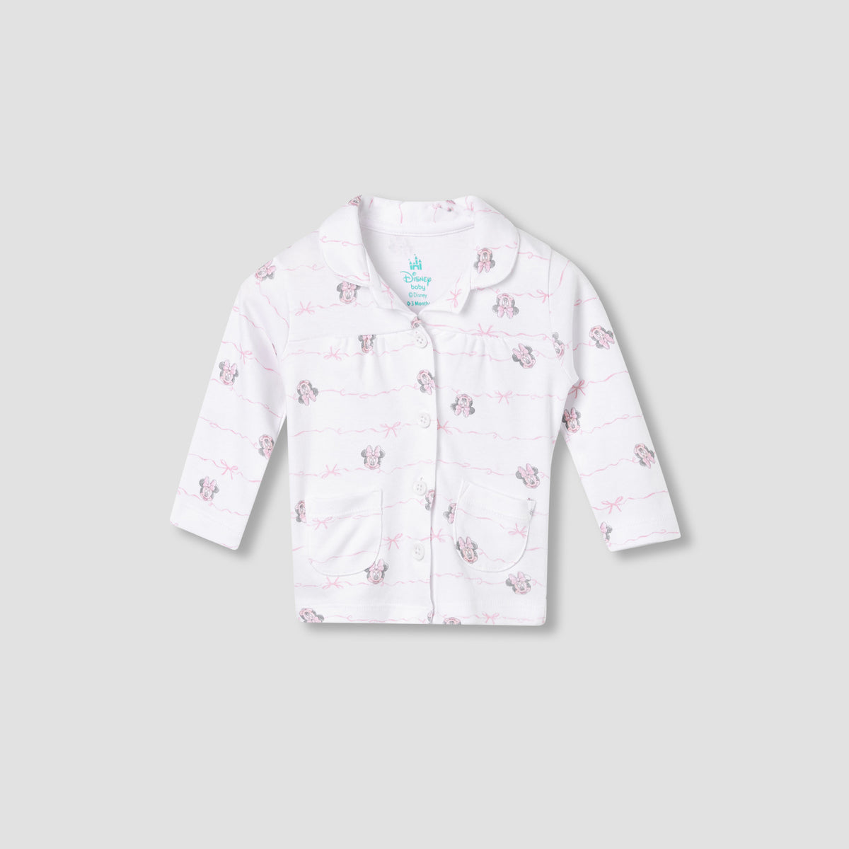 Disney Minnie Mouse Print Shirt and Pyjama Set