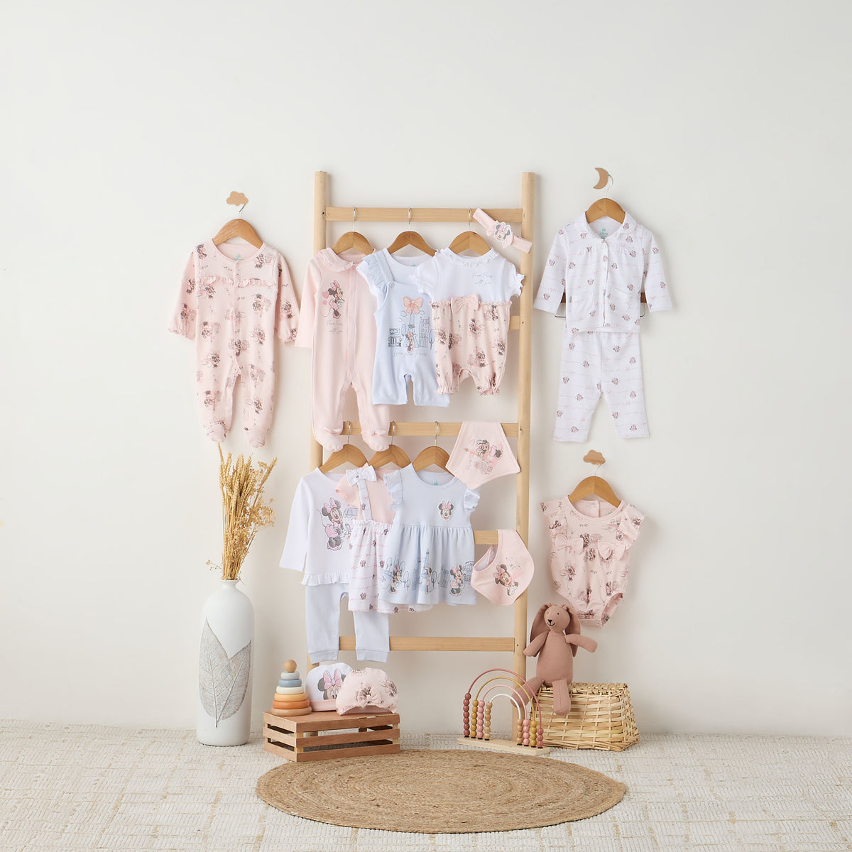 Disney Minnie Mouse Print Shirt and Pyjama Set