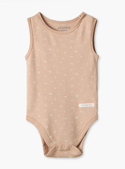 Pack of 2 Juniors Round Neck Sleeveless Bodysuit with Assorted Design-baby-boys-clothing-bodysuits-image-3