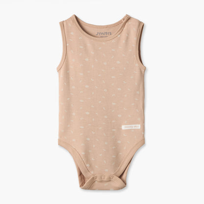 Pack of 2 Juniors Round Neck Sleeveless Bodysuit with Assorted Design