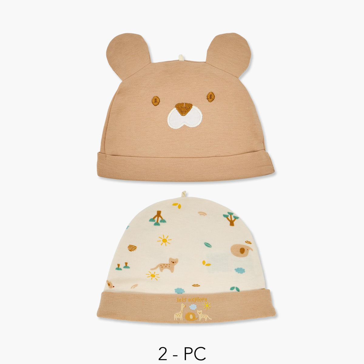 Pack of 2 Juniors Cap with Animal Print