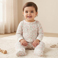Pack of 2 Juniors Cotton Crew Neck Long Sleeves Sleepsuit with Floral Print-undefined-image-1