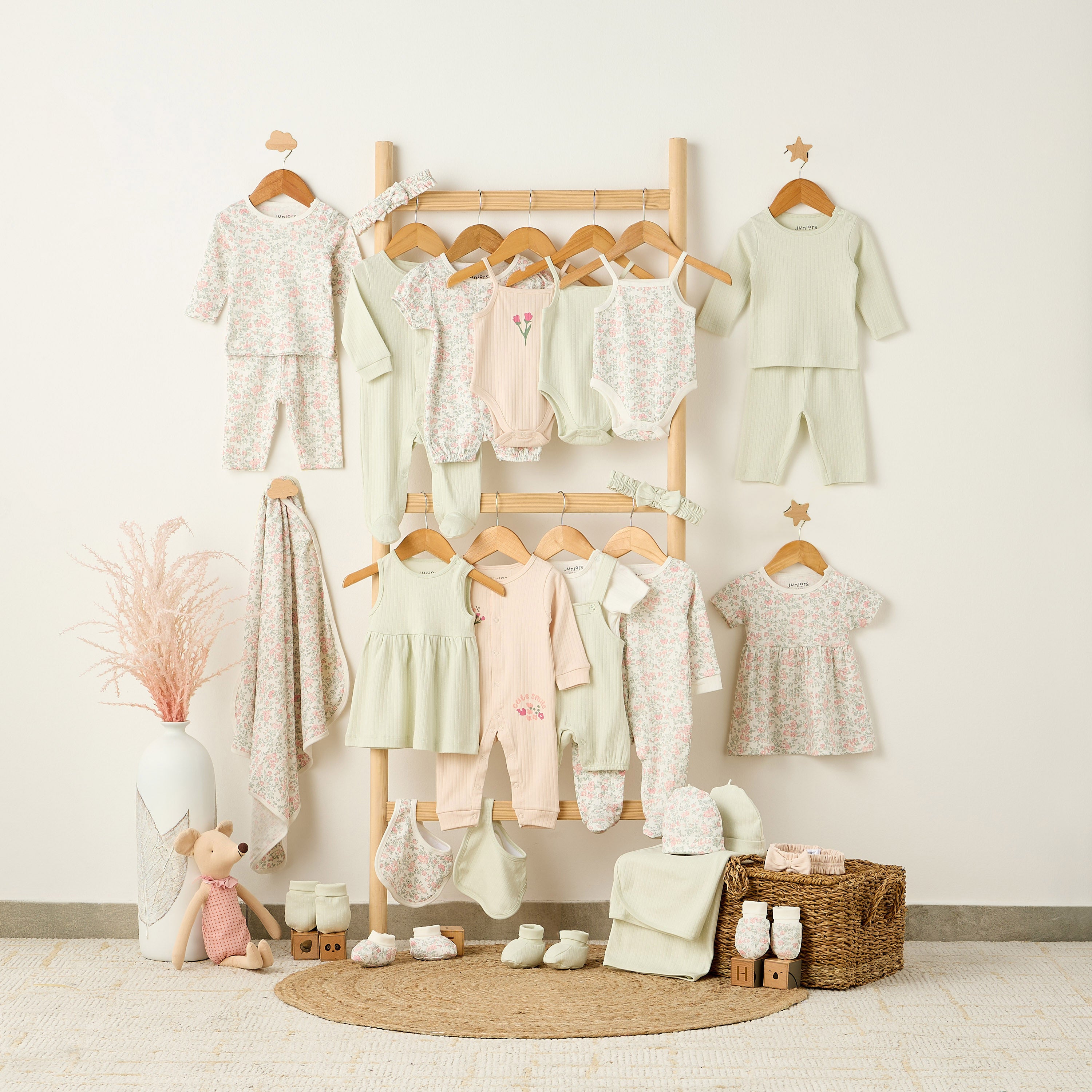 Juniors Round Neck Long Sleeves Sleepsuit with Romper