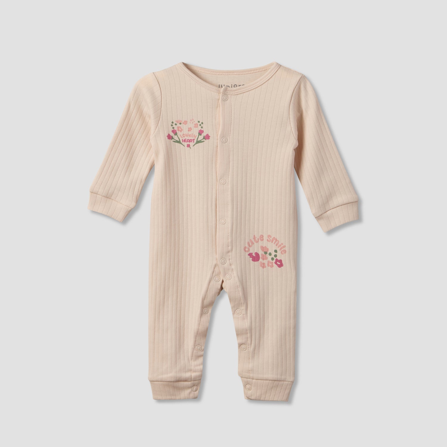 Juniors Round Neck Long Sleeves Sleepsuit with Romper