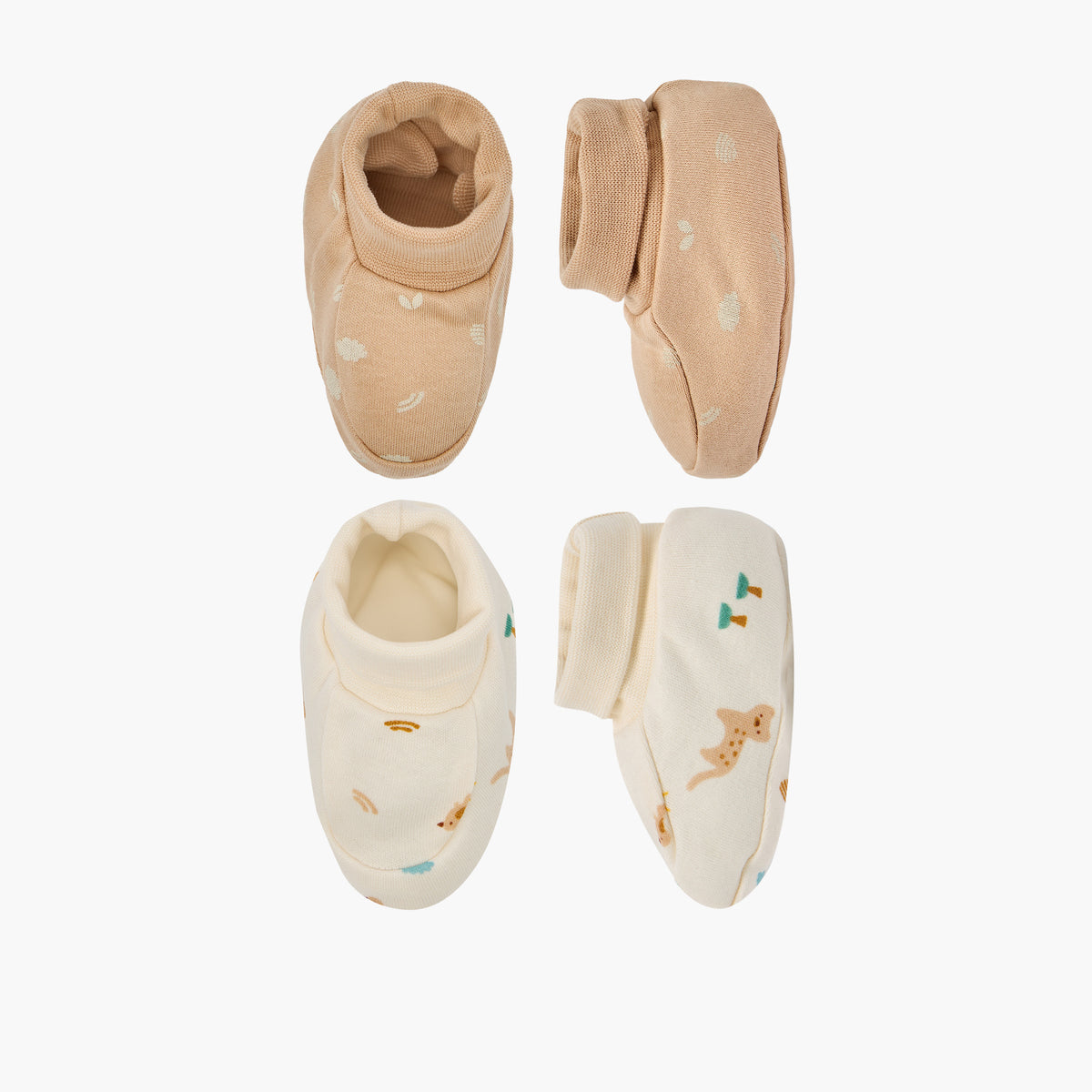 Pack of 2 Juniors Booties with Assorted Design