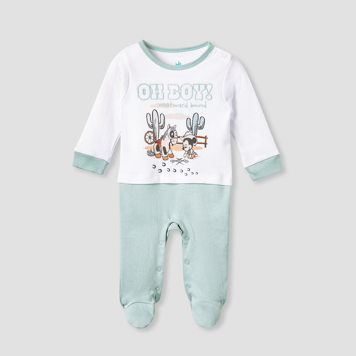 Disney Mickey Mouse Print Sleepsuit