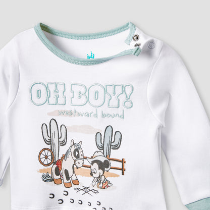 Disney Mickey Mouse Print Sleepsuit