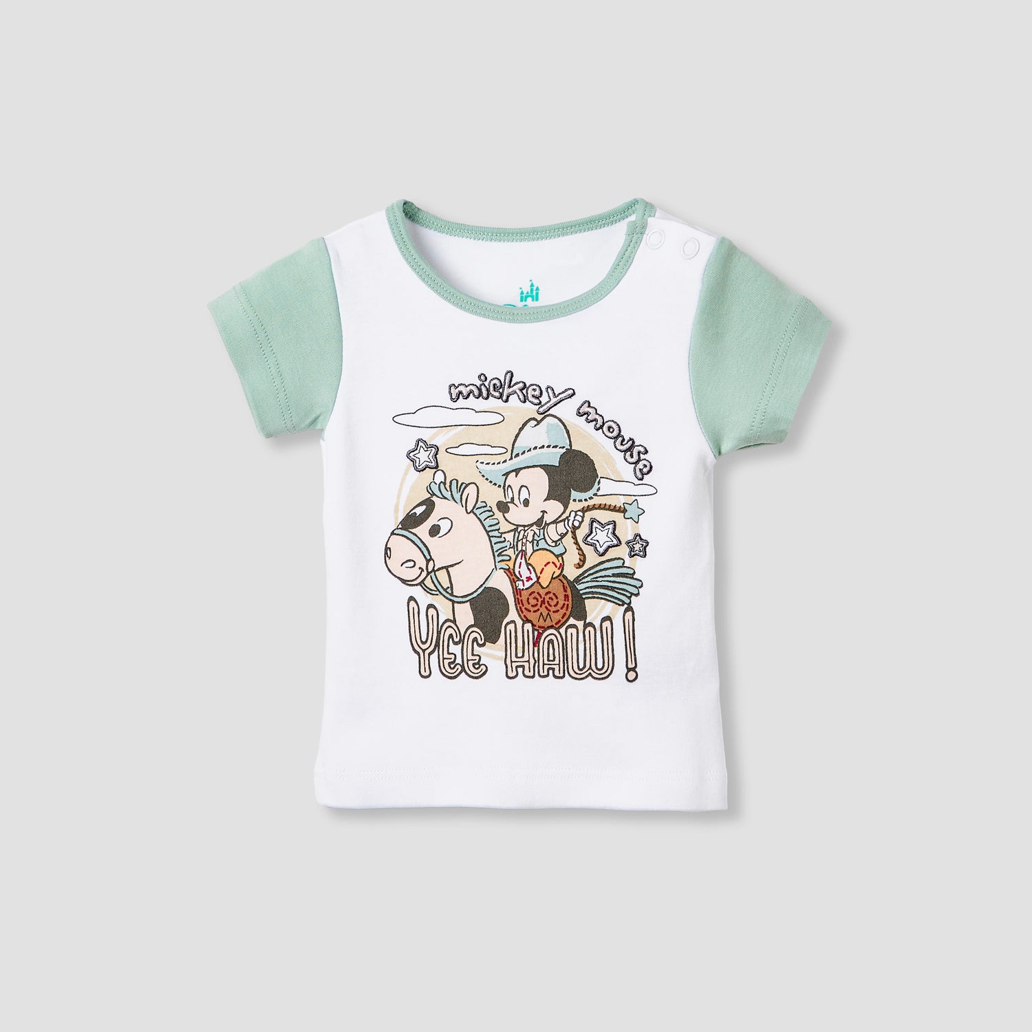 Disney Mickey Mouse Print T-shirt and Shorts Set