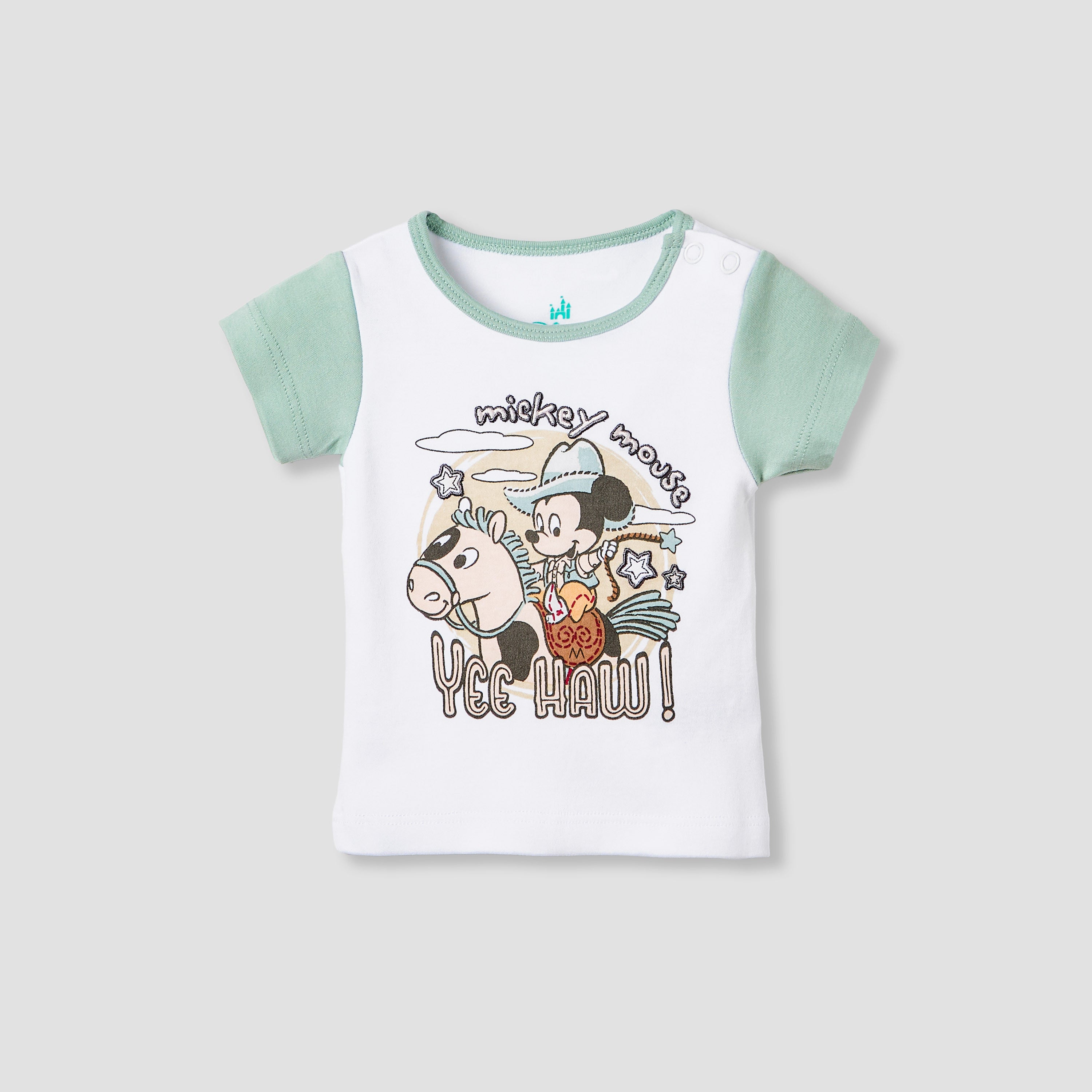 Disney Mickey Mouse Print T-shirt and Shorts Set