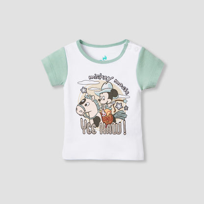 Disney Mickey Mouse Print T-shirt and Shorts Set