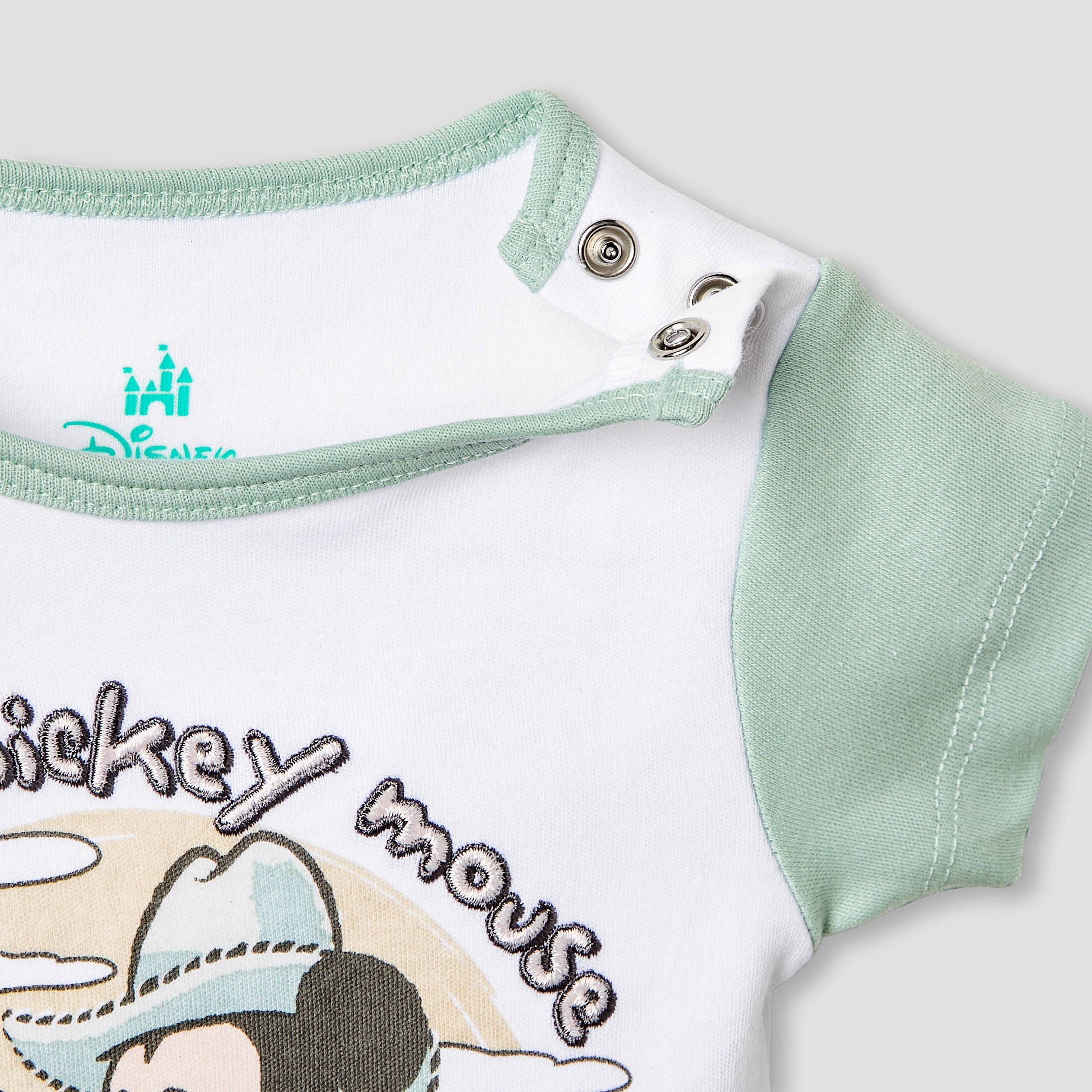 Disney Mickey Mouse Print T-shirt and Shorts Set