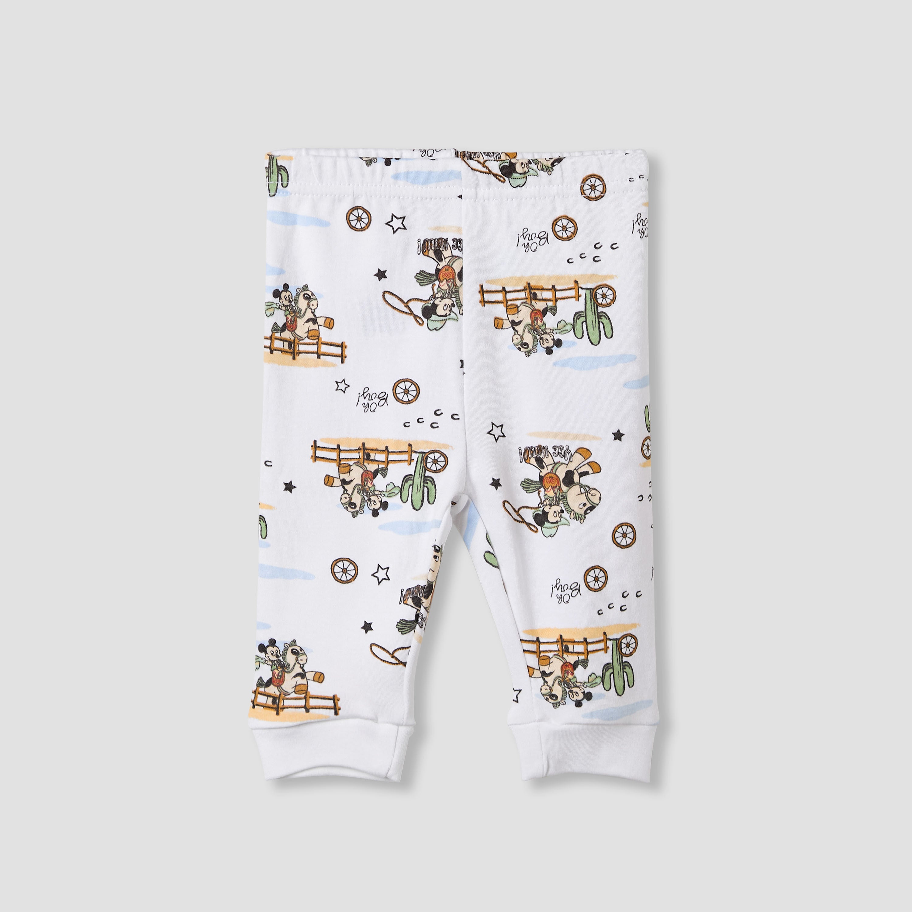 Disney Mickey Mouse Print Shirt and Pyjama Set
