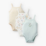 Pack of 3 Juniors Cotton Strappy Bodysuit with Floral Print-undefined-image-1