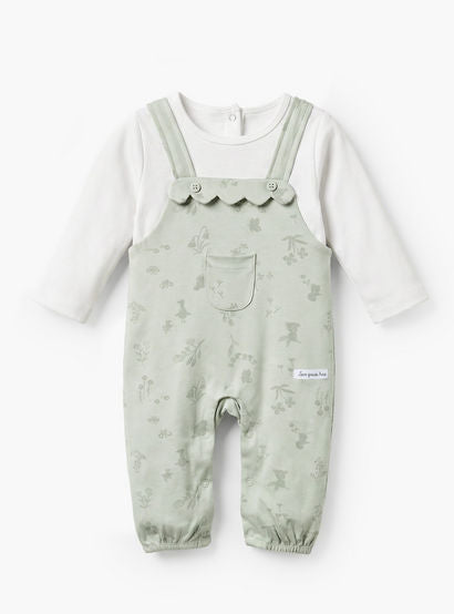 Juniors Cotton Crew Neck Long Sleeves Sleepsuit with Botanical Print-baby-girls-clothing-nightwear-sleepsuits-image-2