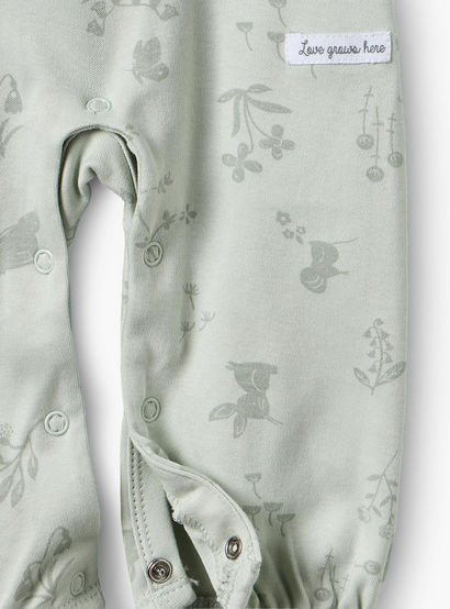 Juniors Cotton Crew Neck Long Sleeves Sleepsuit with Botanical Print-baby-girls-clothing-nightwear-sleepsuits-image-5